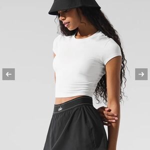 ALO Yoga White Crop Top- ALOSOFT CROP *NWT* XS